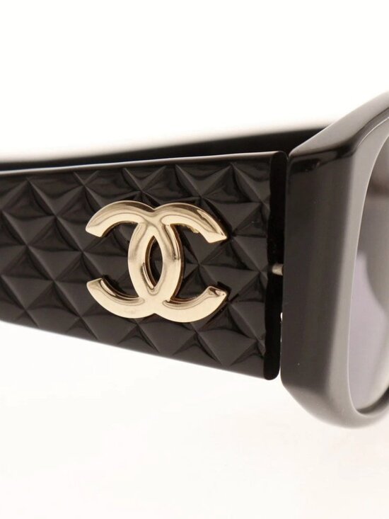 CHANEL COCO Mark sunglasses 94305 Matelasse black plastic Women main image 10